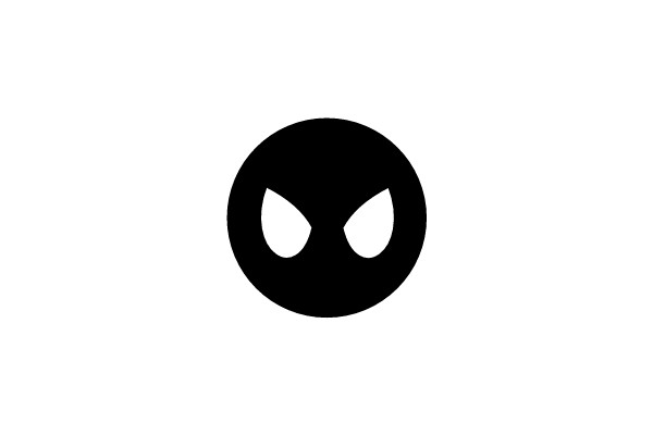 Black Spider Eye Icon