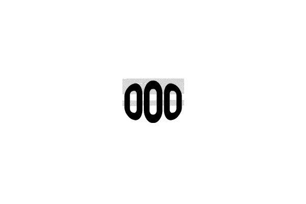 Three Black Circles on White Background