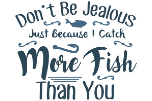 A Humorous Sign: 'Don't Be Jealous Just Because I Catch More Fish Than You'