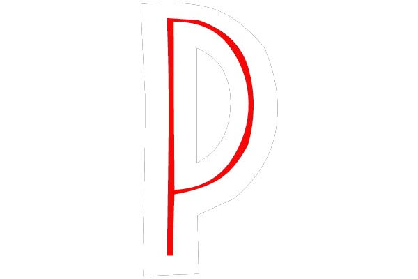 Red and White Letter 'P'