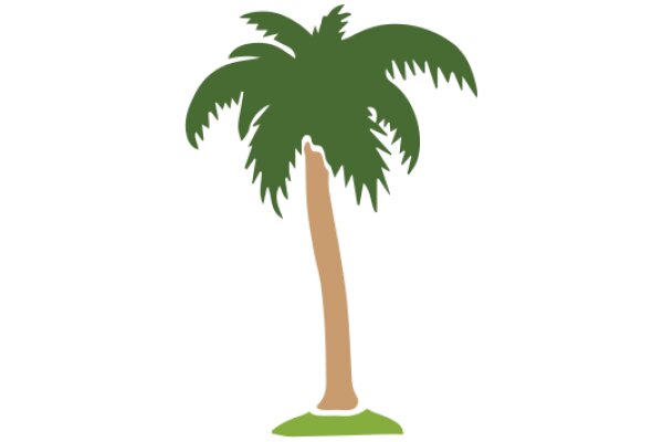 Simplistic Digital Illustration of a Palm Tree