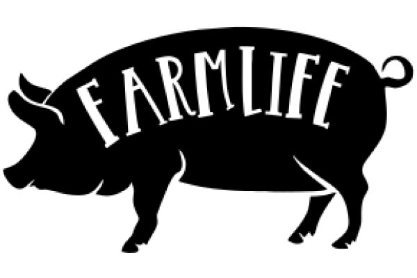 Farm Life: A Silhouette of a Pig with the Word 'Farm Life' Below It