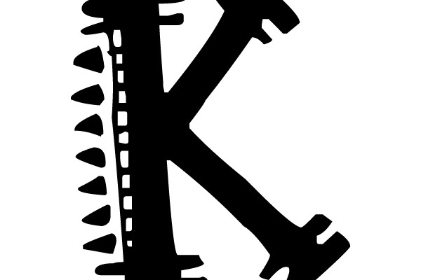 Gothic Letter K with Spikes
