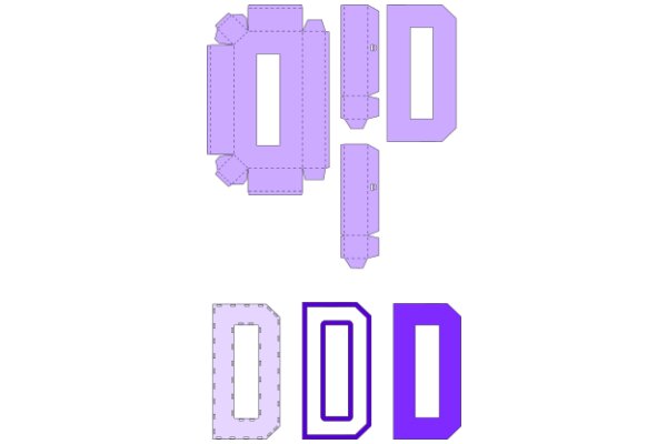 Purple Design: A Collection of Geometric Shapes