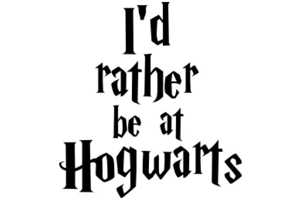 A Playful Declaration of Loyalty to Hogwarts