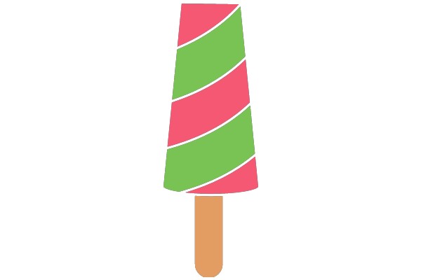 Colorful Cone-Shaped Candy with Striped Pattern