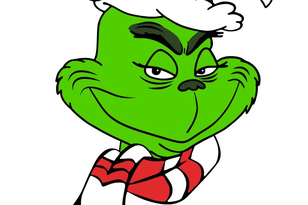 A Festive Grinch: A Holiday-Themed Illustration