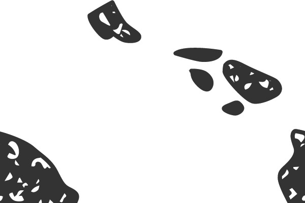 Abstract Black Shapes on White Background