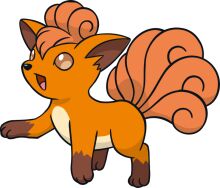 An Adorable Cartoon Fox with a Tail, Standing on Two Legs