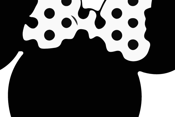 Classic Mouse Icon with Polka-Dot Bow