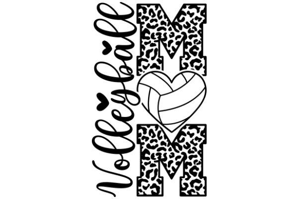 Volleyball Love: A Graphic Design Showcasing the Passion for the Sport and the Heartfelt Affection for a Volleyball Player