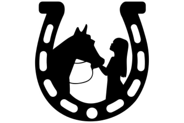 Silhouette of a Woman and a Horse
