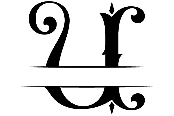 Elegant Flourished 'U' and 'L' Logo