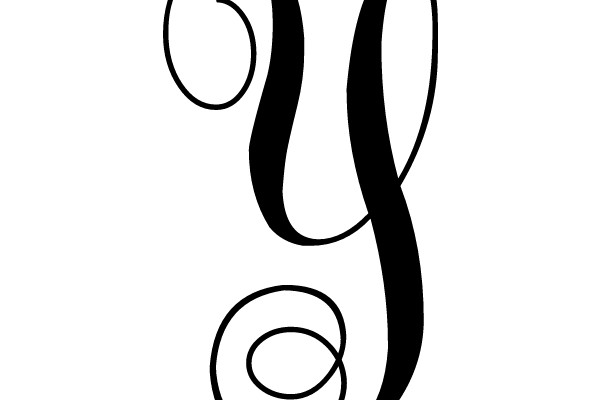 Swirled Letter Y