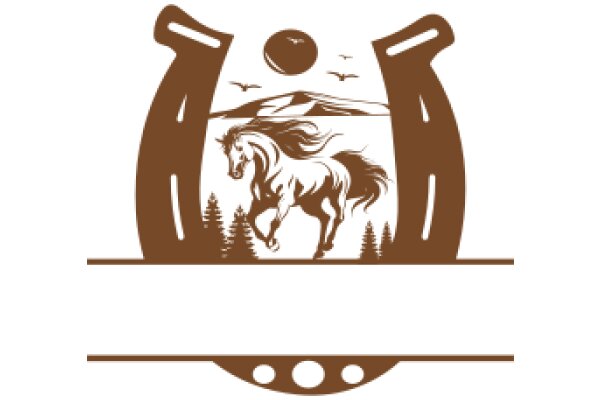 A Stylized Logo Featuring a Horse and a Saddle