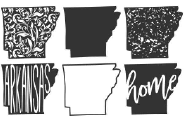 A Collection of State Silhouettes and the Word 'Home'