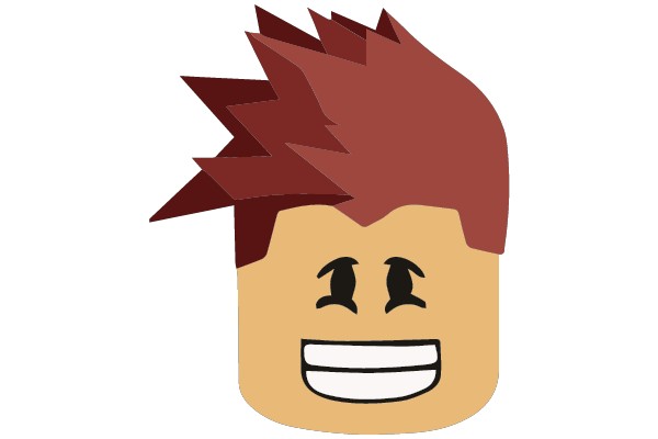 A Grinning LEGO Character with Spiky Hair