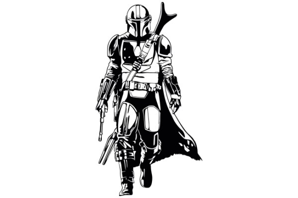 A Star Wars-Inspired Character: A Stormtrooper with a Blaster and a Lightsaber
