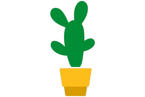 Cactus in Yellow Pot