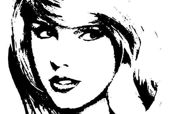 Portait de femme en noir et blanc