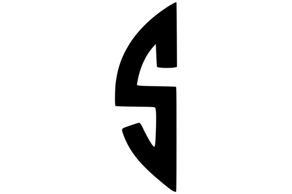 A Simple, White Background with a Black Letter 'S'.