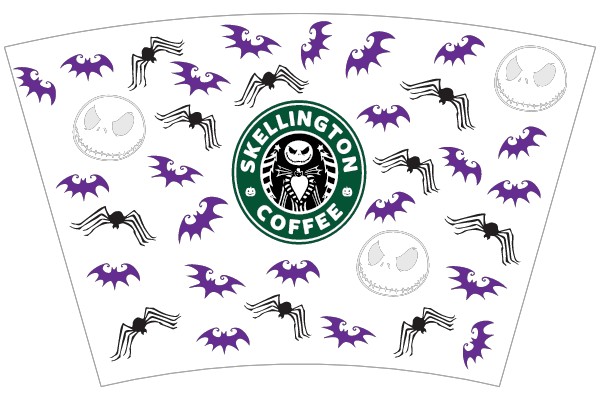 Skellington Coffee Cup Design