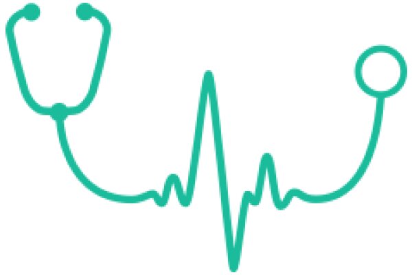 Simplified Medical Icon: A Graphic Representation of a Stethoscope and EKG Monitor
