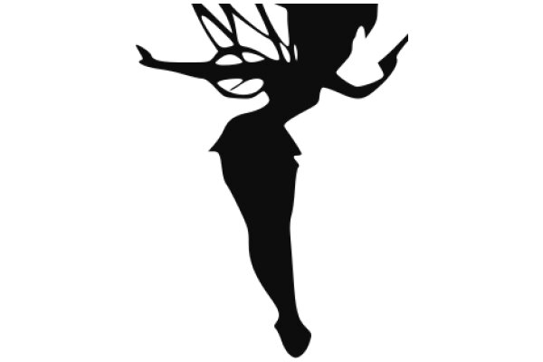 Silhouette of a Humanoid Figure with a Stylized Arm and Hand