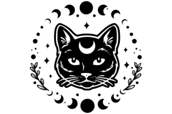 Moonlit Mystique: A Black Cat's Enchanted Journey