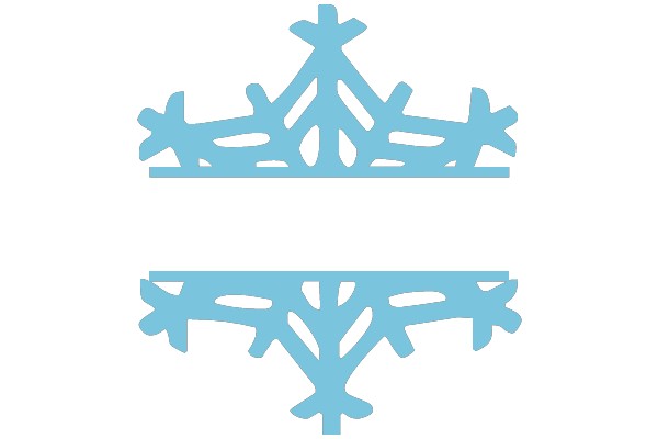 Symmetrical Light Blue Snowflake Patterns