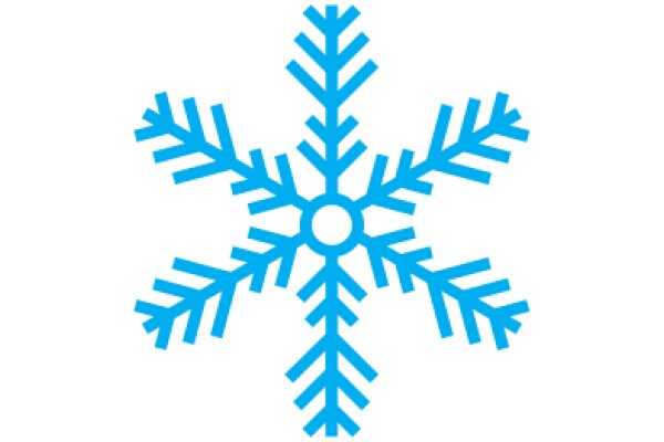 Stylized Blue Snowflake Design