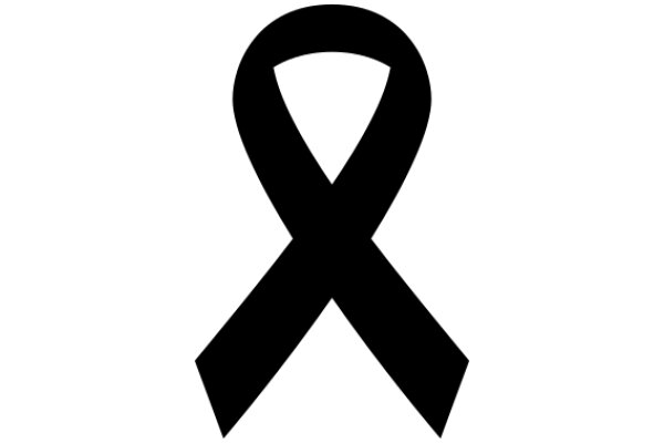 A Solid Black Ribbon Symbolizing Support and Awareness of a Cause
