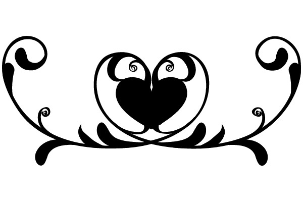Ornamental Heart Flourishes