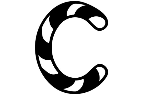 Stylized Logo of a Cone-Shaped Object with Curved Lines and a Curved Base