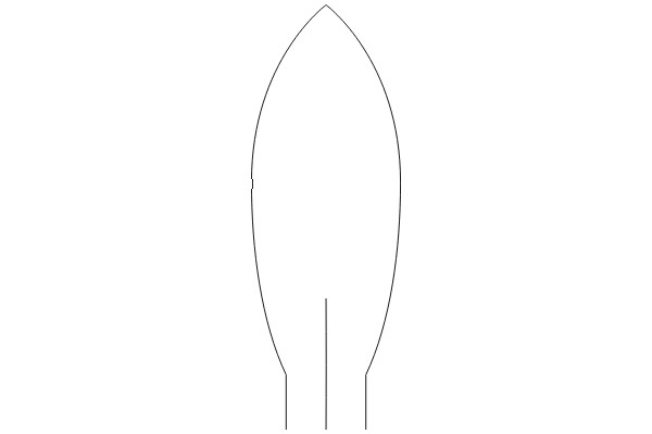 Simplified Line Drawing of a Ship's Bow Section