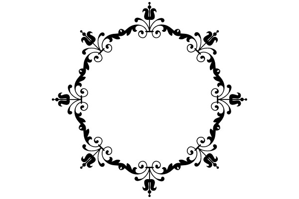 Timeless Elegance: A Decorative Vintage Frame with Flourish Design