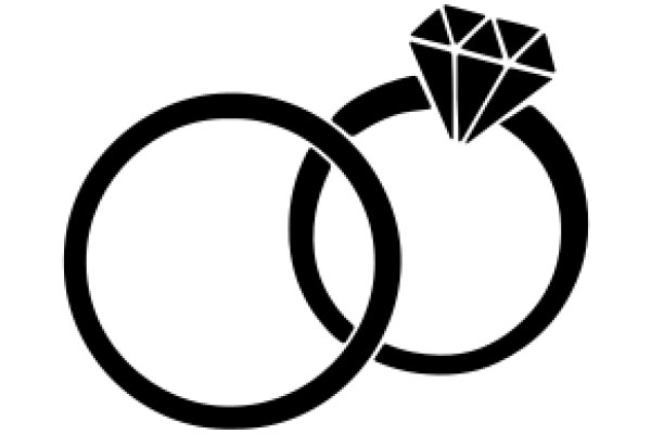 A Symbol of Love and Commitment: A Diamond Ring and Two Interlocking Rings