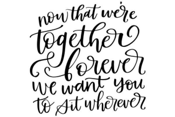 A Heartfelt Message: Now That We're Together Forever, We Want You to Sit Wherever