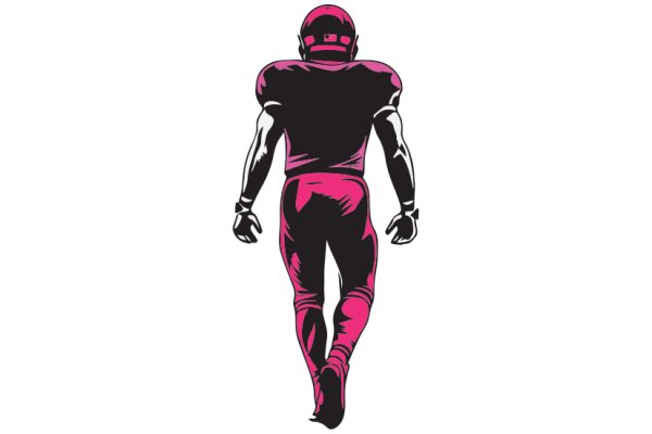 A Vivid Illustration of a Football Player in Motion