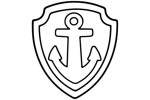 Shield with Anchor Symbol