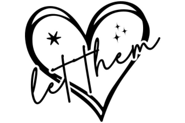 Let Them Star: A Graphic Design of a Heart with a Star Inside, Surrounded by a Curved Line, and the Words 'Let Them' and 'Star' Written Below