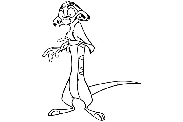 Exuberant Dinosaur: A Lively Line Drawing