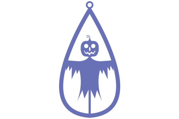A Purple Halloween Symbol with a Jack-o-Lantern Inside