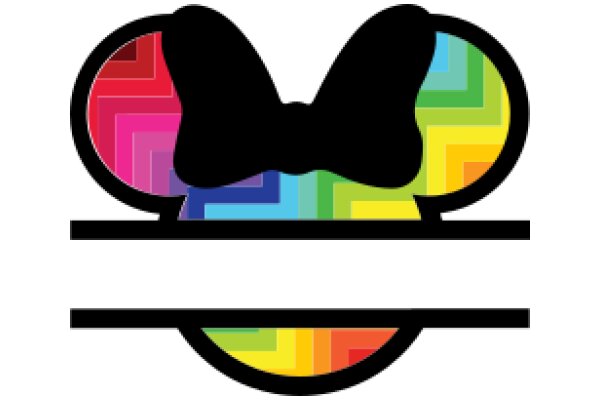 Vibrant Disney Character Logo with Colorful Background