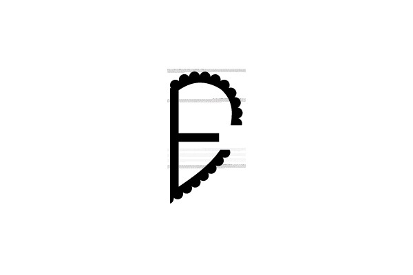 An Art Deco Style Letter E Decoration