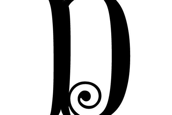 Classic Serif Font with Swirl