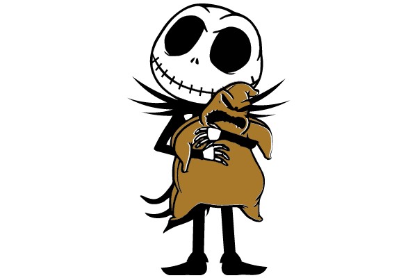 The Curious Encounter: A Whimsical Tale of a Human and a Cartoon Jack Skellington