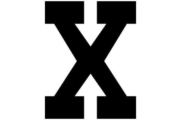Stylized Black X on a White Background