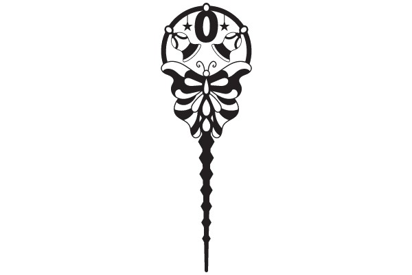 Stylized Butterfly with a Zero at the Center