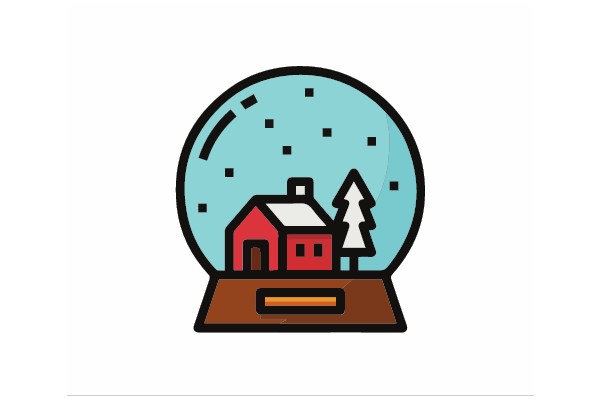 Whimsical Winter Wonderland Snowglobe